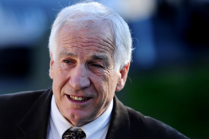 The son of former assistant football coach Jerry Sandusky (pictured above) has been charged with sexually assaulting a child.