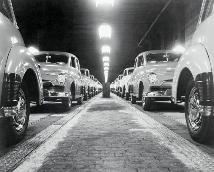 Final passenger cars begin to roll at Studebaker in South Bend, Indiana.