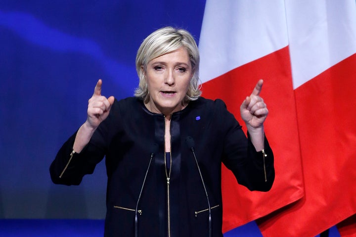 Marine Le Pen in Lyon. Feb. 5.