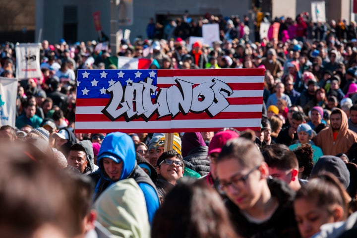 Protesters gather at the Milwaukee County Courthouse on Monday.