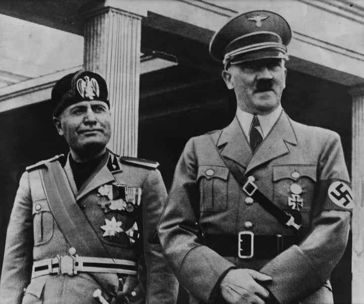 Benito Mussolini and Adolf Hitler. A Hitler pretender recently hit the streets in Austria.