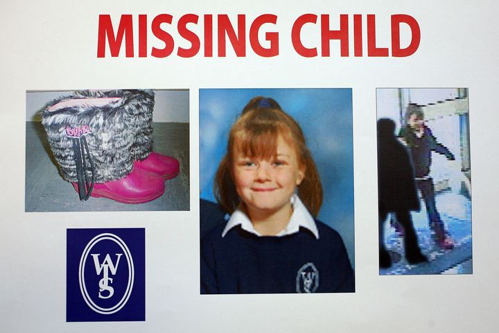 Police image showed Shannon's distinctive boots that she was wearing when she went missing and a video still of her arriving at a swimming baths, the last day she was seen before she was found in Michael Donovan's flat