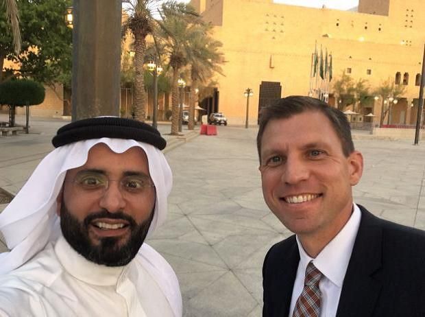 Eisenhower Fellows Mohammed Abaalkheil (Saudi Arabia '16) and Mason Ailstock (USA '16) in Riyadh 