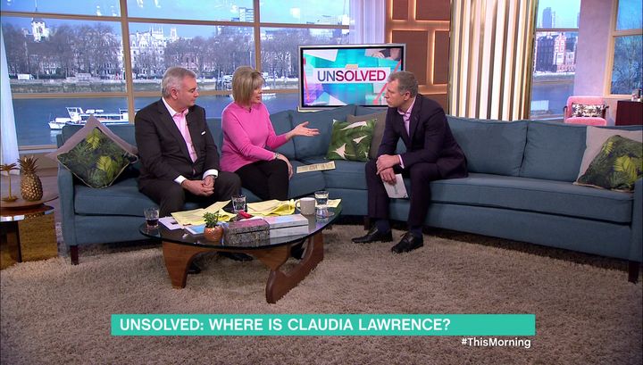 Williams-Thomas with This Morning hosts Eamonn Holmes and Ruth Langsford 