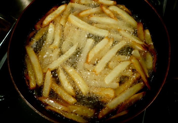 The potatoes just starting to brown - there has been no sticking whatsoever