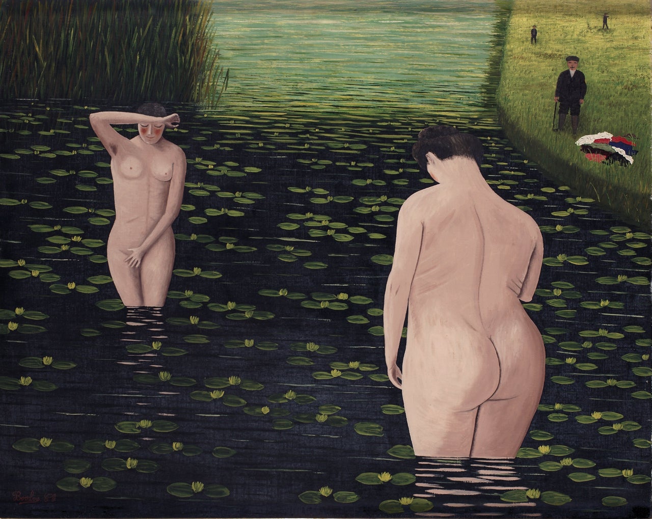 Camille Bombois, "Baigneuses surprises (Suprised bathers)," 1930. (Est. £30,000 to £40,000.)