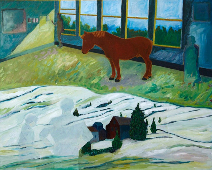 <p><em>I Come From Far,</em> Acrylic on canvas, 24 x 30 inches</p>