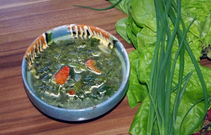 Ciorba de salata, or lettuce soup, a Romanian specialty usually consumed in the spring. 