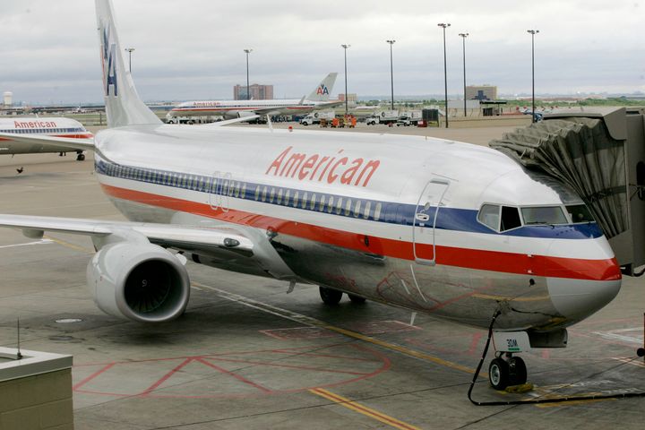 An American Airlines 737 passenger jet, similar to the one involved in the incident.