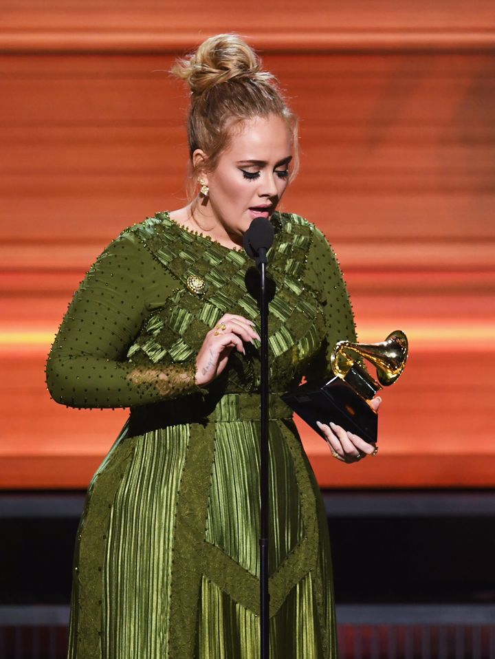 Adele's speech will certainly go down in Grammys history