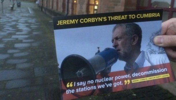 A Tory leaflet about Jeremy Corbyn