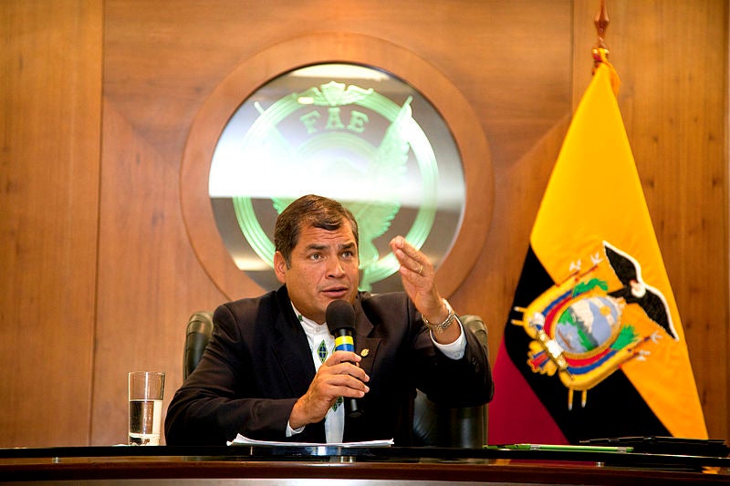 Ecuadorian President Rafael Correa