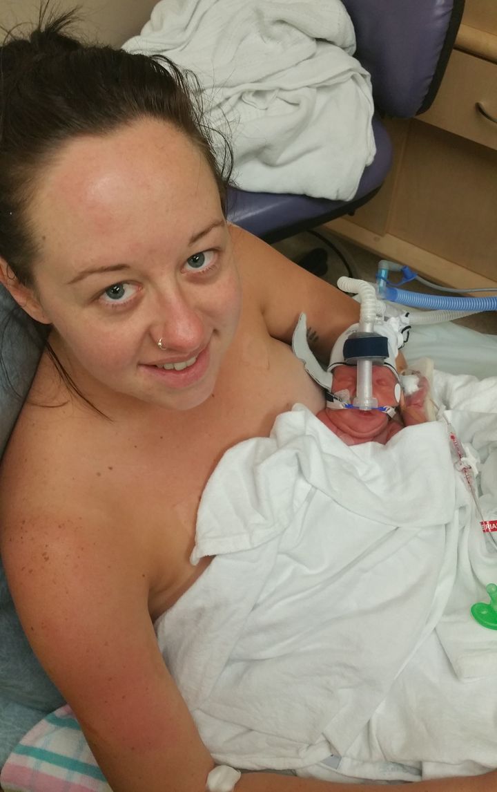 Purling said her baby's time in the NICU was one of the "toughest" experiences of her life.
