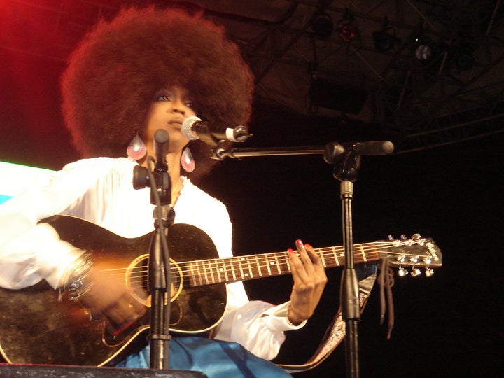 Lauryn Hill performs in Central Park in 2005.