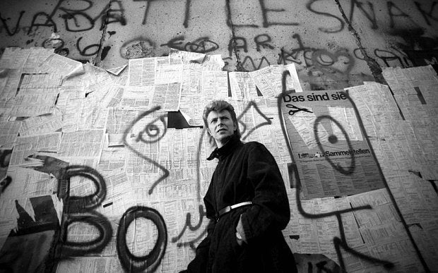 David Bowie at the Berlin Wall, 1987.