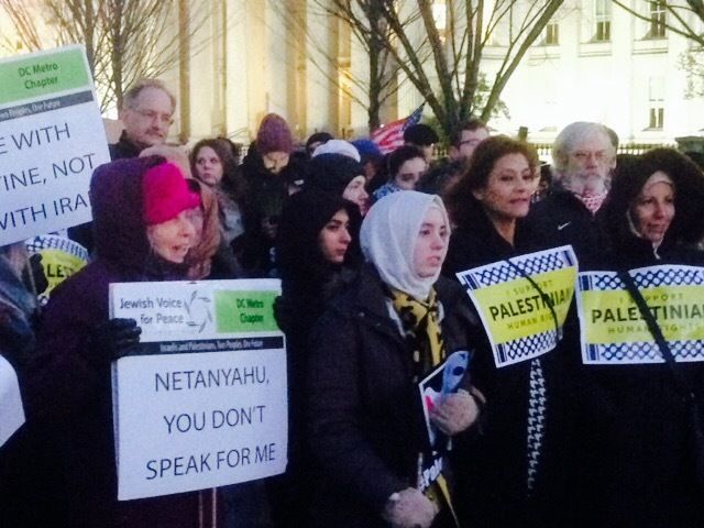 Protesters outside the White House Wednesday