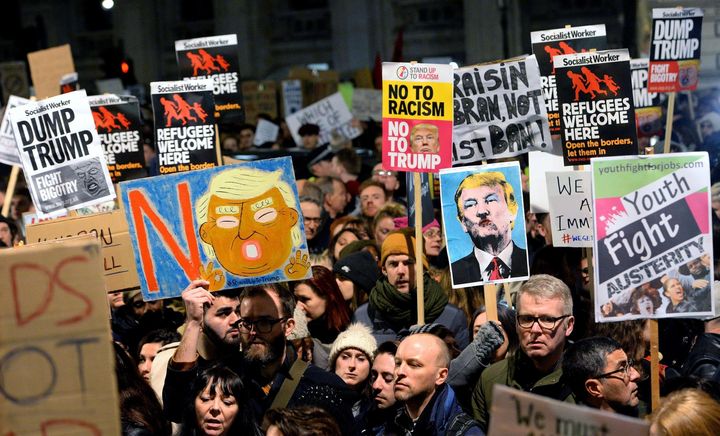 Thousands of people have said they will be attending the Stop Trump protest in Parliament Square on Monday.