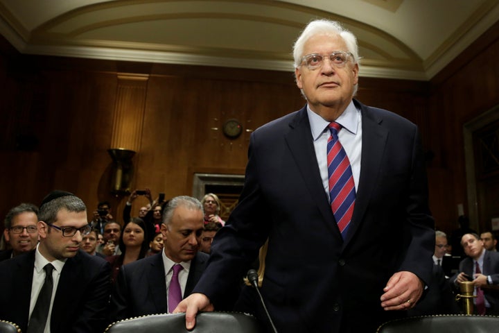 David Friedman arrives at the Senate Foreign Relations Committee hearing. 