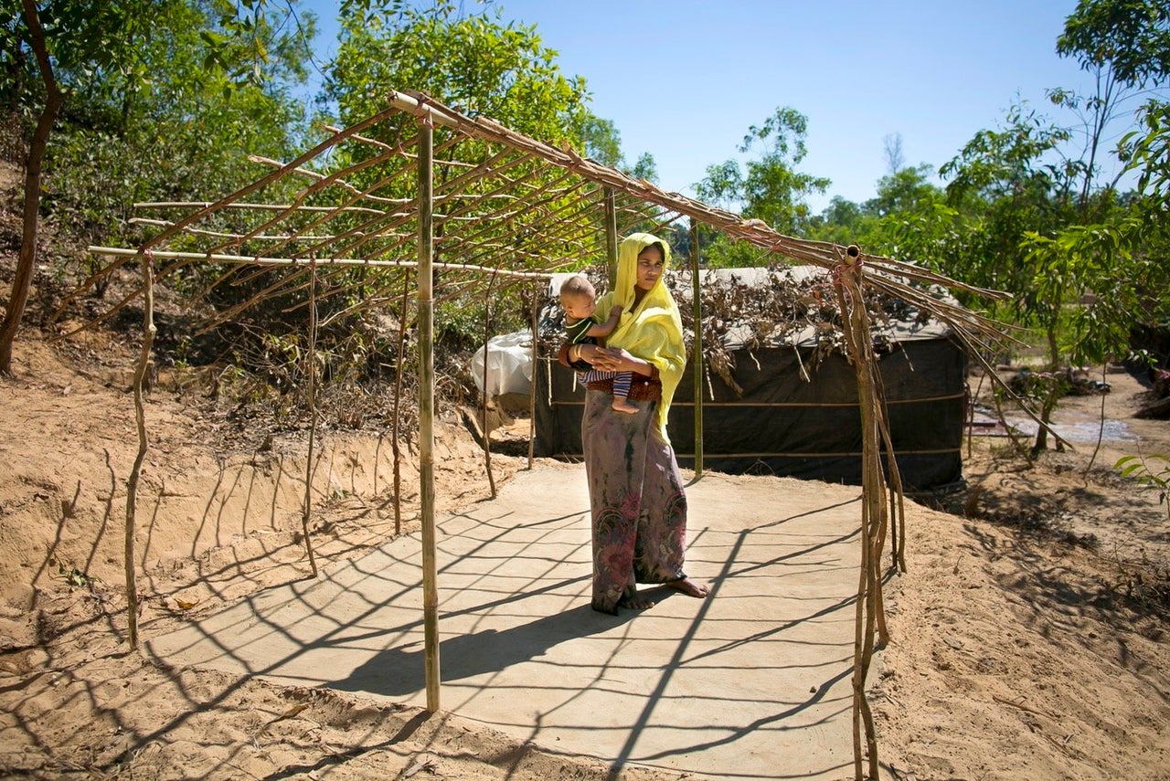 Fatema Begum came to Bangladesh from Careypara village in Myanmar four days ago. When the military attacked her village, she lost track of her husband and now does not know if he is still alive.