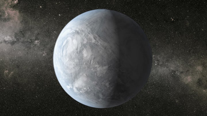 An artist’s depiction of the exoplanet, the existence of which may have heartened Churchill. 