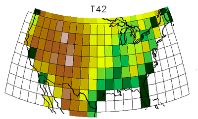 As computers have gotten faster, scientists have been able to produce more refined climate models. Newer models divide the at