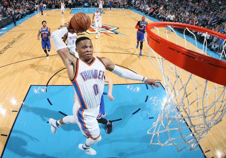 Westbrook recorded his 27th triple-double this season during a win against the Knicks. It took him a mere 29 minutes to do so.