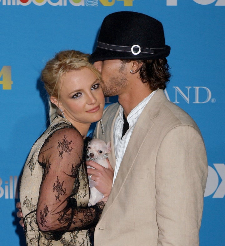 Britney Spears and Kevin Federline at the MGM Grand Garden in Las Vegas, Nevada. 