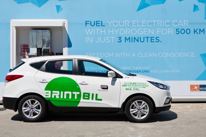 <p>A municipal hydrogen vehicle—85% of all Copenhagen’s municipal vehicles run on hydrogen or electricity.</p>