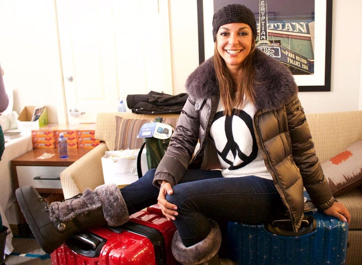 <p>Eva LaRue at the Indie Lounge</p>