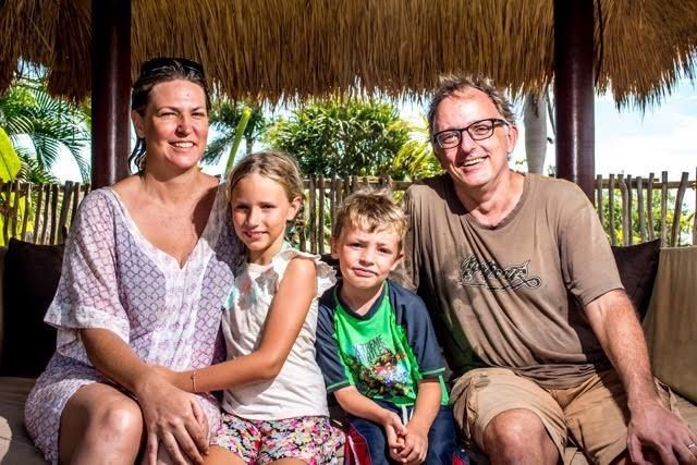 Samantha Brown and Stuart McDonald with their two children.