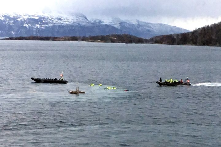 Several Brits remain in hospital after being thrown into the icy seas off Norway when their speedboat hit a water fountain near the town of Harstad