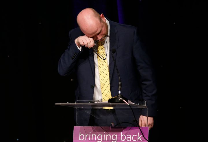 Nuttall as he spoke at Ukip's spring conference in Bolton