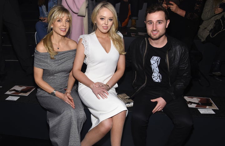 Marla Maples, Tiffany Trump and Ross Mechanic attend the Taoray Wang collection during NYFW on Feb. 11.