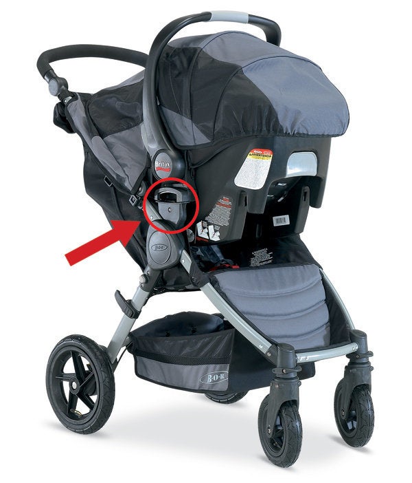 The BOB-Motion stroller in travel system mode.