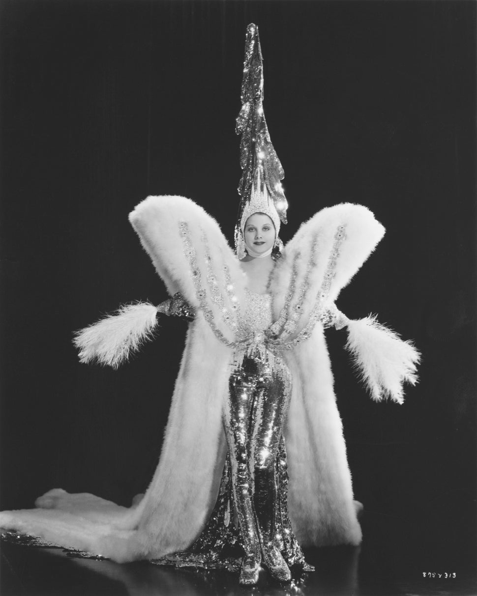 Apparently, this costume required 3,000 yards of marabou.