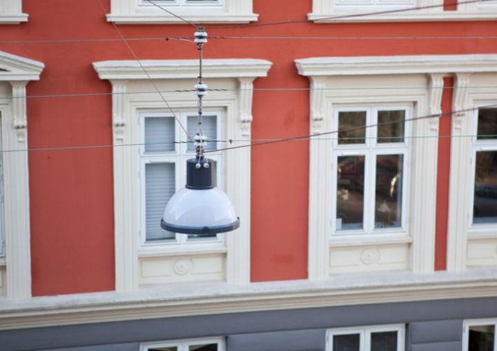 New, energy efficient LED street lighting installed in Copenhagen.