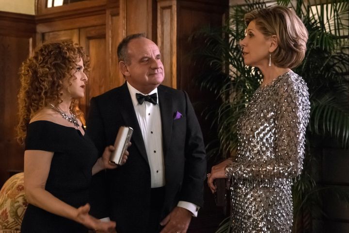 Diane Lockhart, right, with the Rindells — Lenore (Bernadette Peters) and Henry (Paul Guilfoyle).