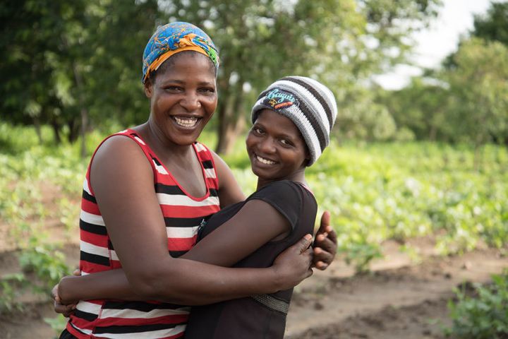Vanessa Brown and her daughter Linda Kampira, in Balaka, Malawi