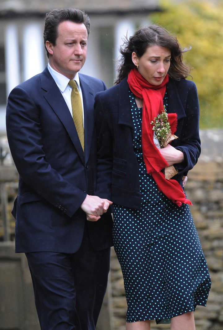 The Cameron's at Ivan's funeral in 2009.