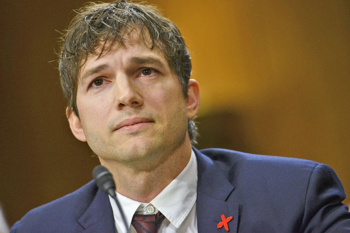 Kutcher speaking at the senate hearing on Wednesday.