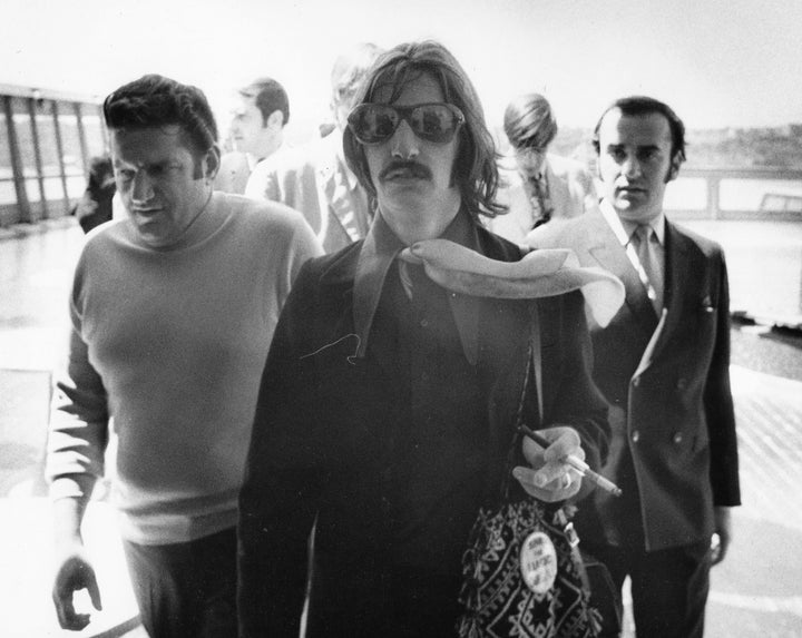 <p>Schneider, right, with Ringo Starr.</p>