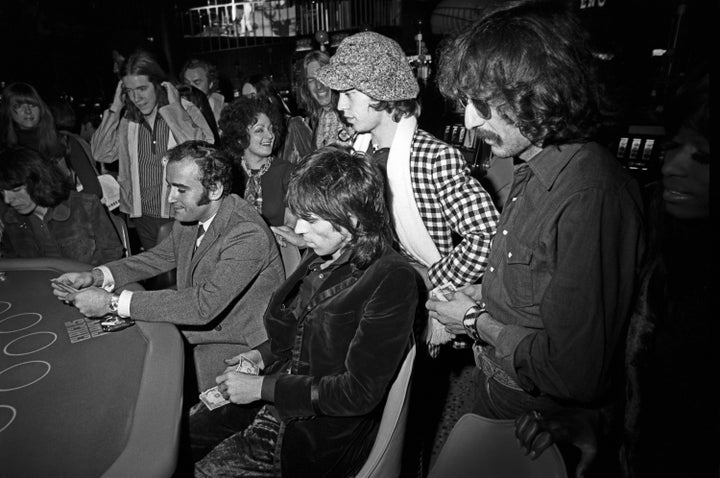 Schneider, at the gambling table in Las Vegas in 1969 with the Rolling Stones.