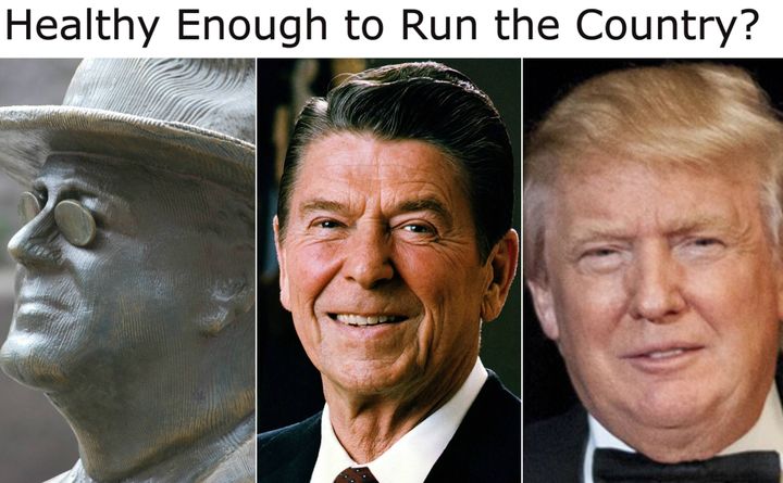 <p><em>U.S. Presidents Franklin D. Roosevelt, Ronald Reagan and Donald Trump. </em></p>