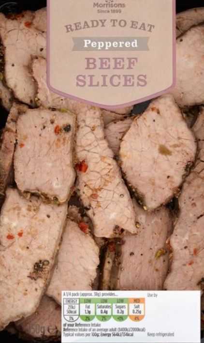 Morrisons has recalled its 150g ready to eat peppered beef slices over infection concerns.