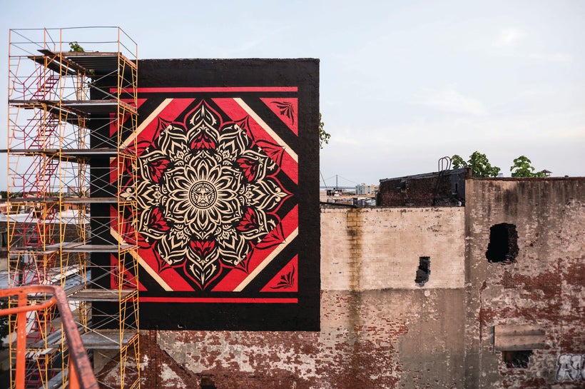 OBEY Lotus Mural, 2011, Philadelphia, PA. Courtesy Obey Giant Art.