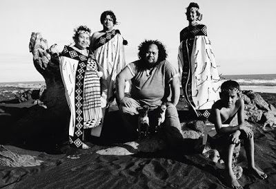Dalvanius Prime with members of the original Patea Māori Club 