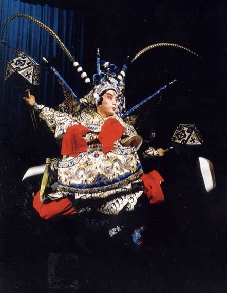 A wusheng performer in costume for Kunqu opera 