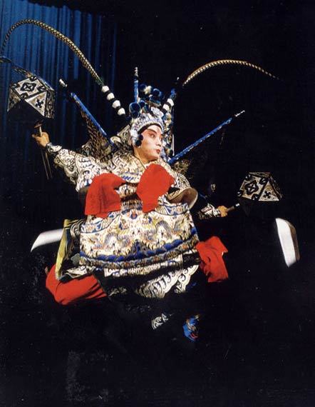 A wusheng performer in costume for Kunqu opera