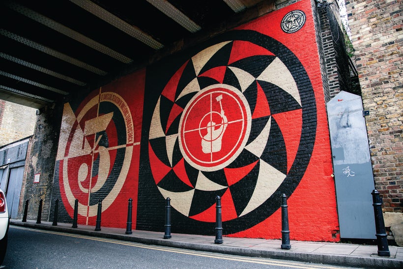 Sedation of Millions Mural, 2012, London, England. Courtesy Obey Giant Art.