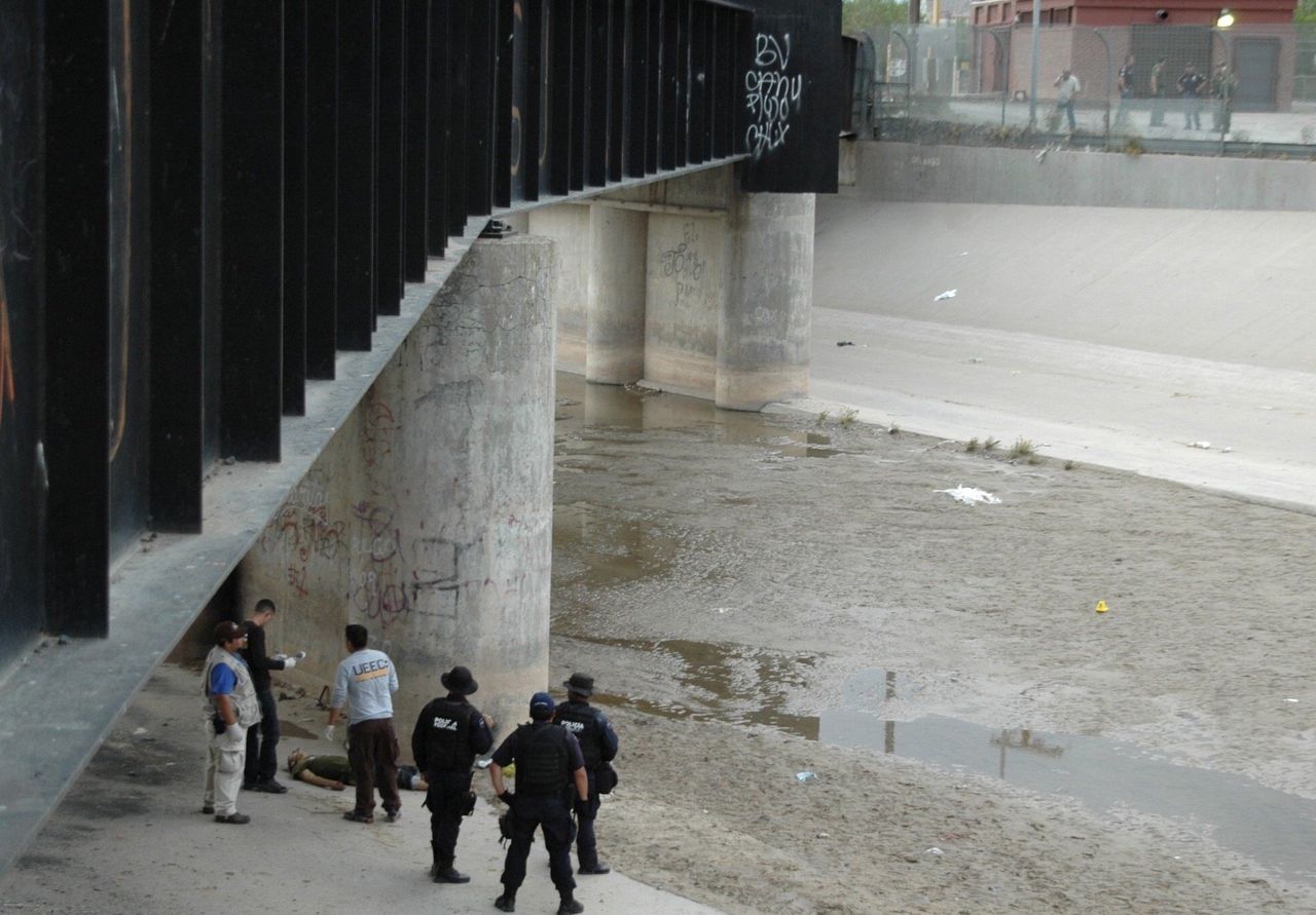 In this image provided by lawyers for Sergio Hernandez's family, the teen's body is seen lying under the bridge that separates Ciudad Juárez from El Paso, Texas. Agent Jesús Mesa shot him dead on July 7, 2010, from the American side of the riverbed. The Supreme Court will determine whether such cross-border shootings are covered by the Constitution.